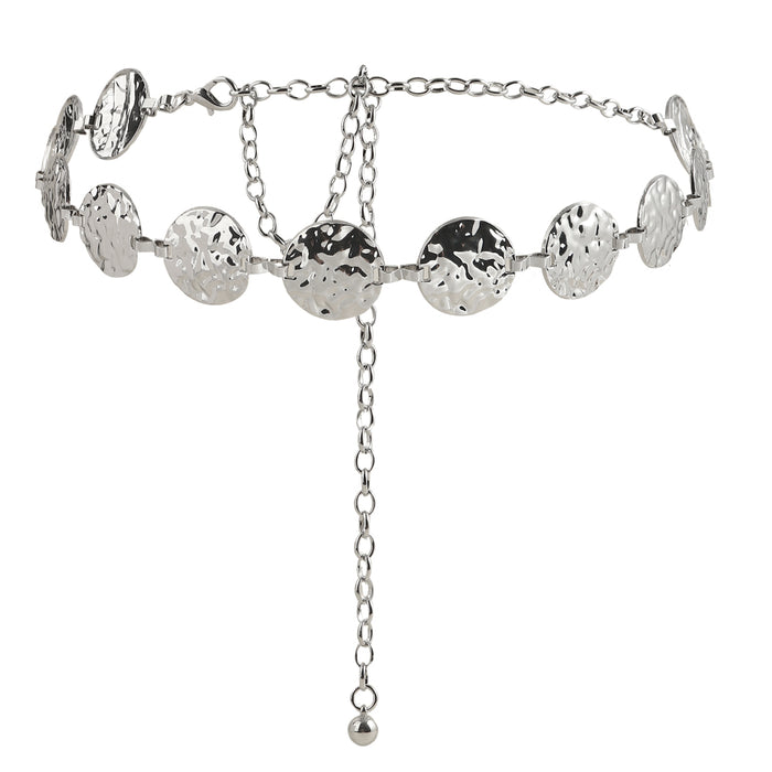 Sexy Ladies Metal Waist Chain Round Irregular Personality Body Chain Accessories
