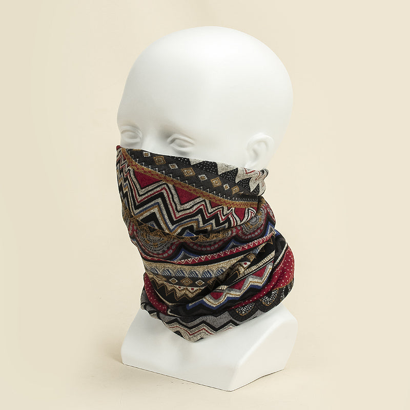 Women's Outdoor Scarf Triangle Pullover Knitting Polygon Windproof Hat