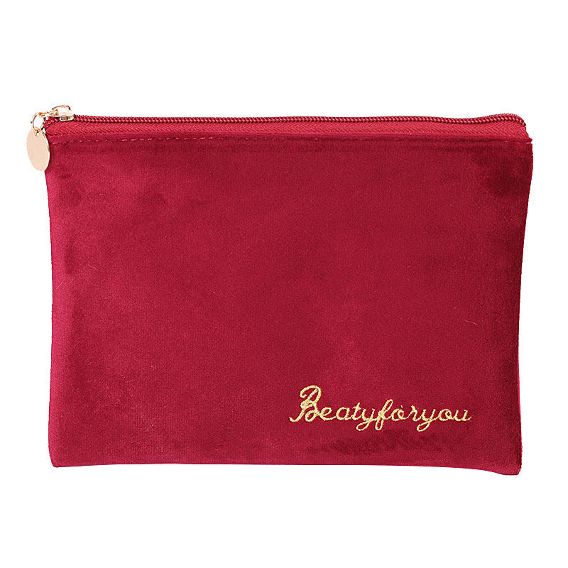 Velvet Cloth Cosmetic Bag Portable Cosmetic Storage Bag