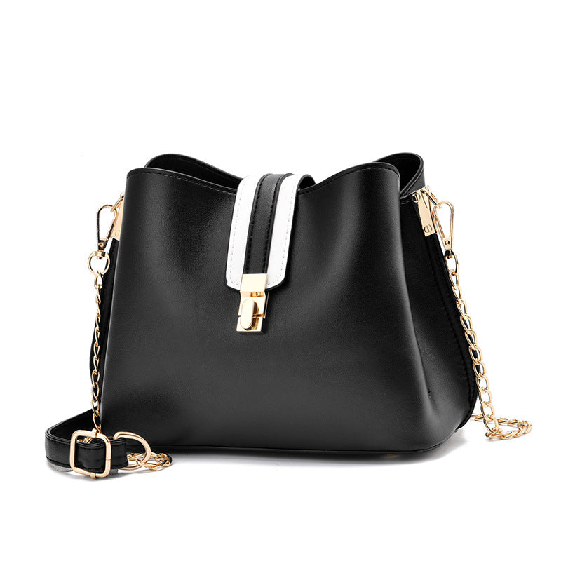 Simple portable ladies bucket bag