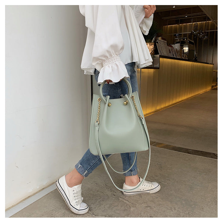 One Shoulder Broadband Bucket Bag