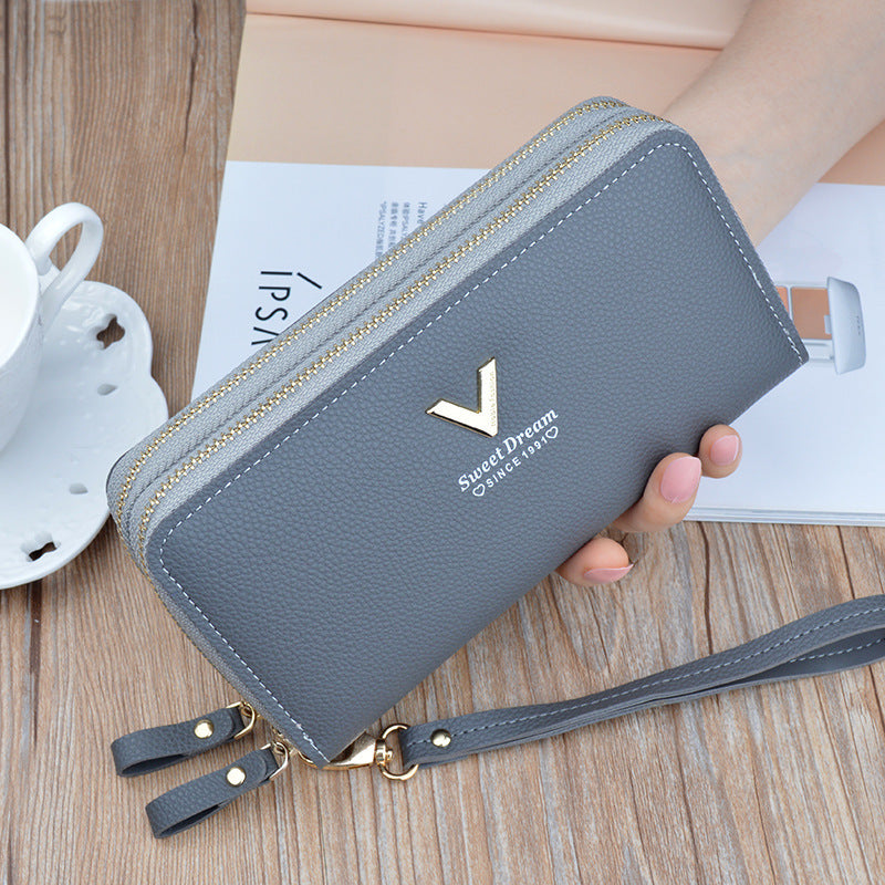 Women's purse long zipper