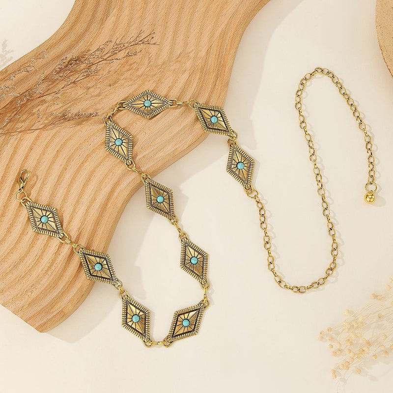 Women's Waist Chain With Skirt Bohemian Style Slim Chain Belt