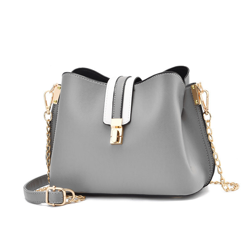 Simple portable ladies bucket bag