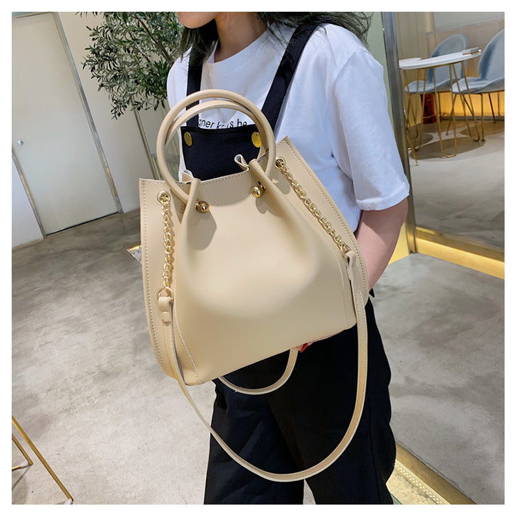 One Shoulder Broadband Bucket Bag