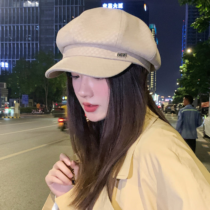 Autumn And Winter Look A Bit Retro Easy Matching Newsboy Hat