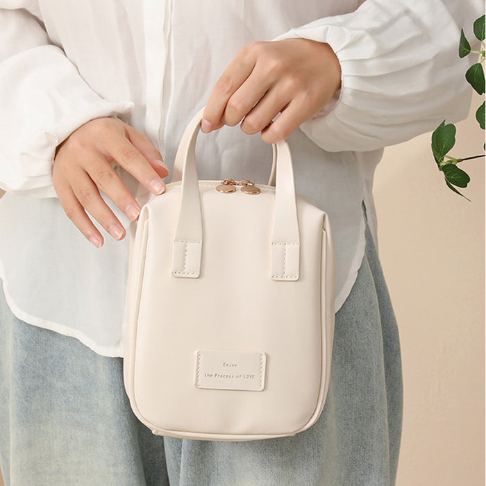 Handle-top Cosmetic Bag Ins Fashion Shell-shaped Handbag Toiletry Bags Travel High Capacity Portable Storage Make Up Bag