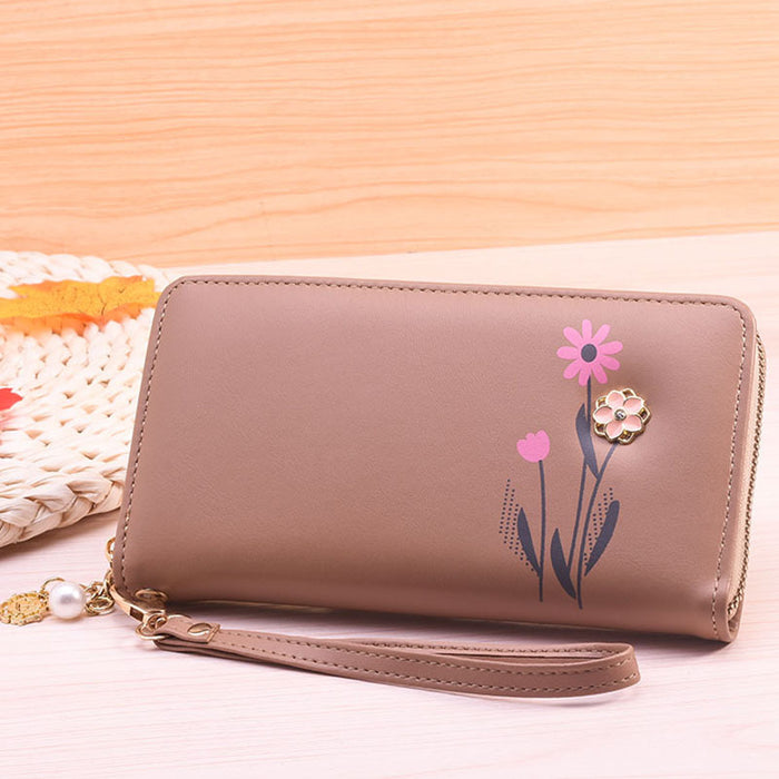 Women's Long Love Purse Zipper Holding Bag