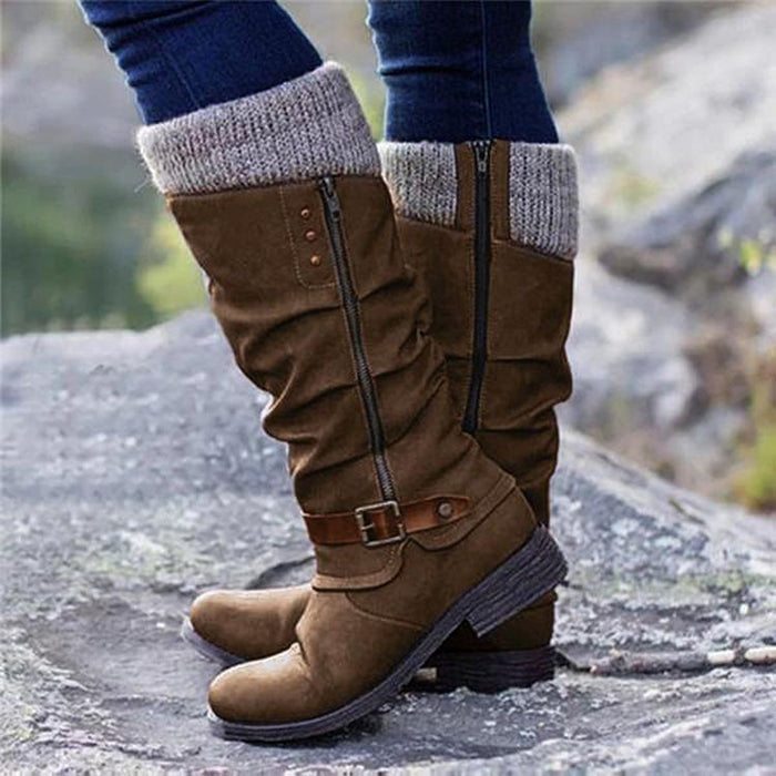 Knight Boots Autumn And Winter Women's Boots High Tube Plus Size