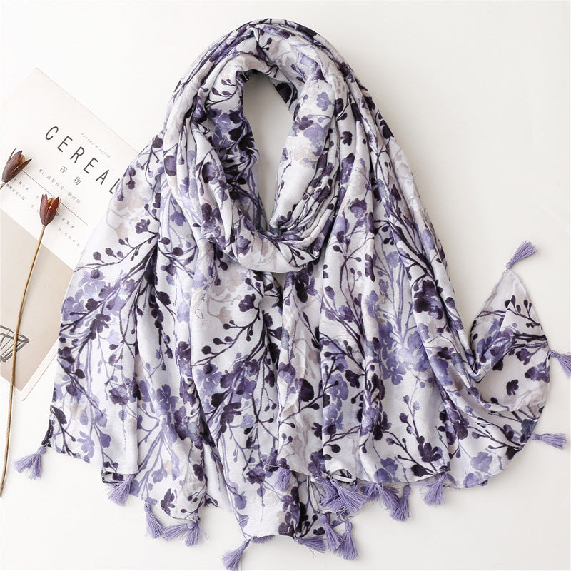 Women's Sunscreen Ethnic Style Beach Tassel Scarf