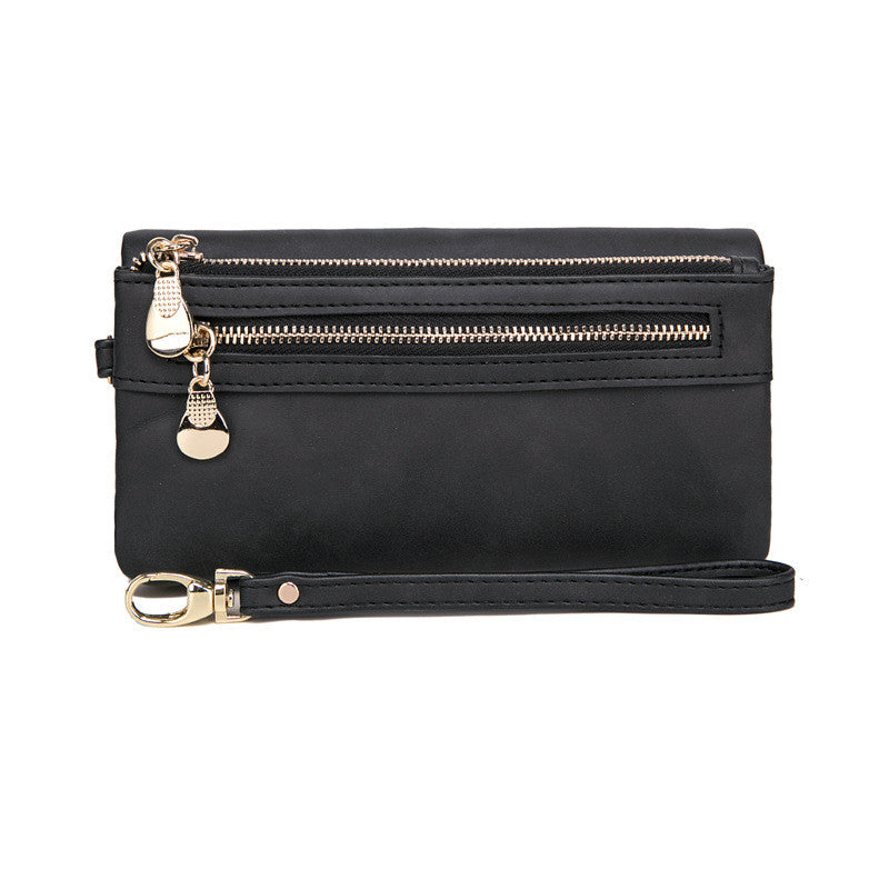 2021 new PU Ms. long purse female Korean retro Handbag Purse Hand bag one generation