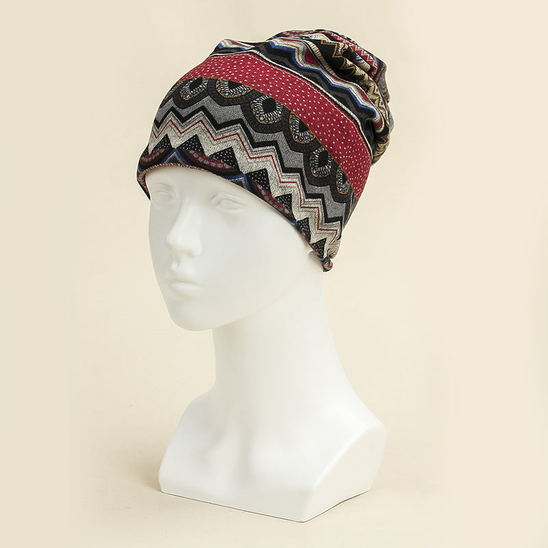 Women's Outdoor Scarf Triangle Pullover Knitting Polygon Windproof Hat