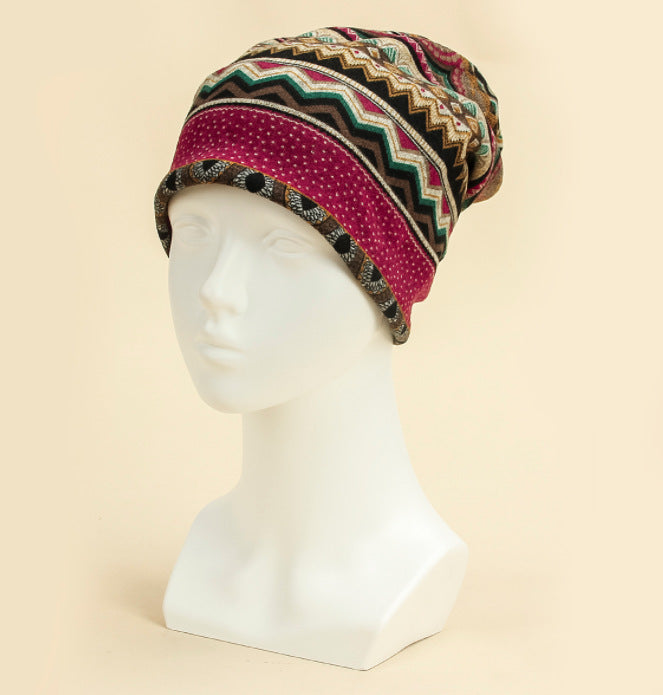 Women's Outdoor Scarf Triangle Pullover Knitting Polygon Windproof Hat