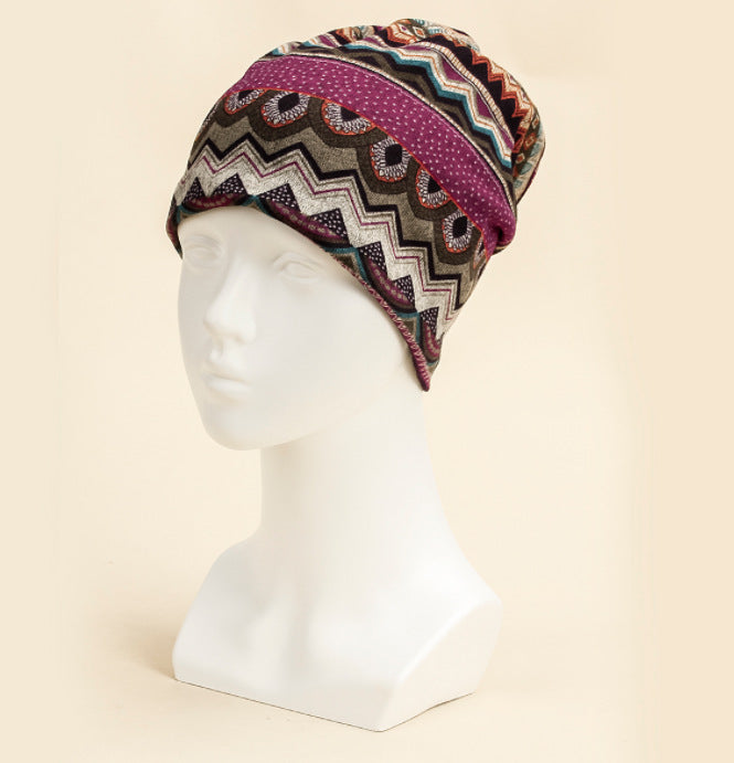 Women's Outdoor Scarf Triangle Pullover Knitting Polygon Windproof Hat