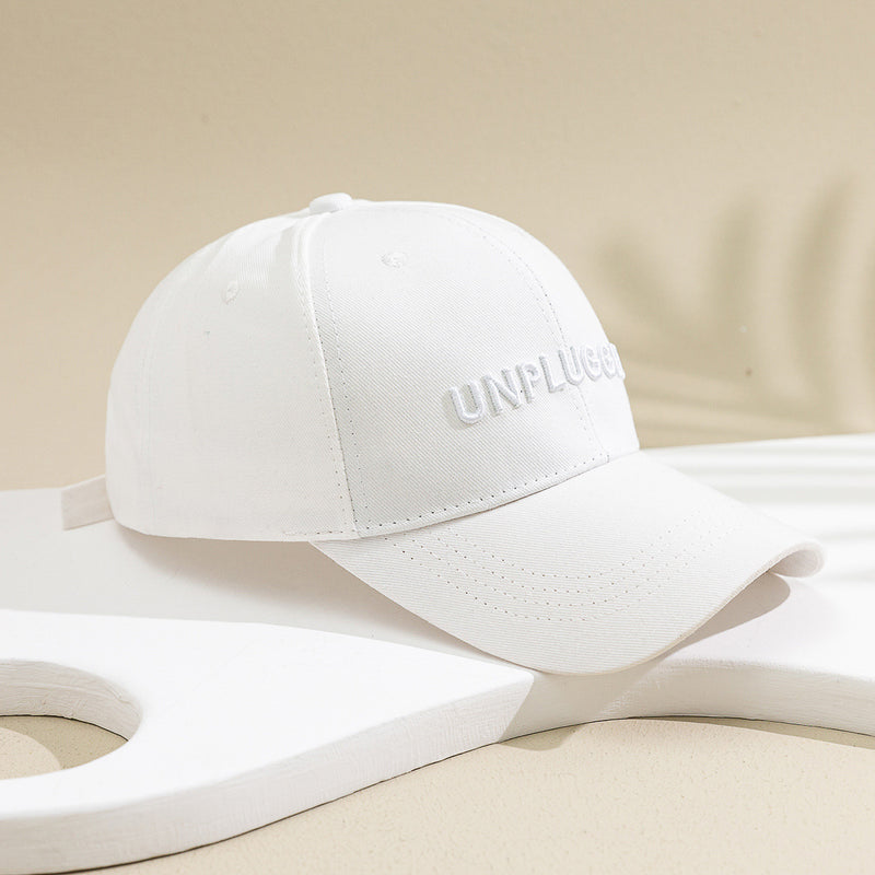 Women's Fashion All-matching Sun-proof Three-dimensional Letter Monochrome Baseball Cap