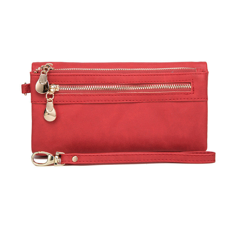 2021 new PU Ms. long purse female Korean retro Handbag Purse Hand bag one generation