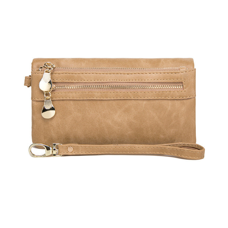 2021 new PU Ms. long purse female Korean retro Handbag Purse Hand bag one generation