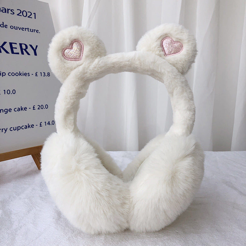 Winter Bear Ears Foldable Warm-keeping Earmuffs
