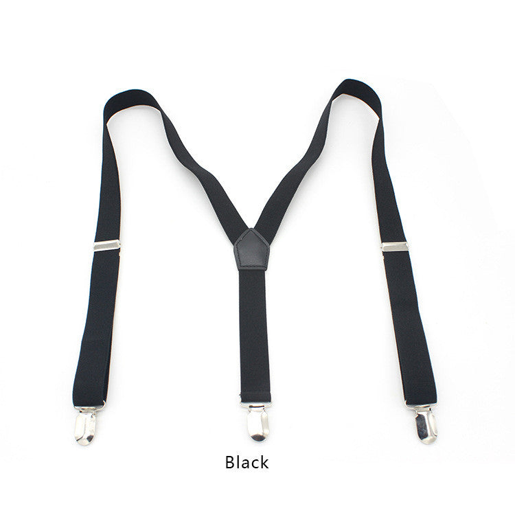 High Elastic Elastic Suspenders Casual Fashion Y-shaped Three-clip Suspenders