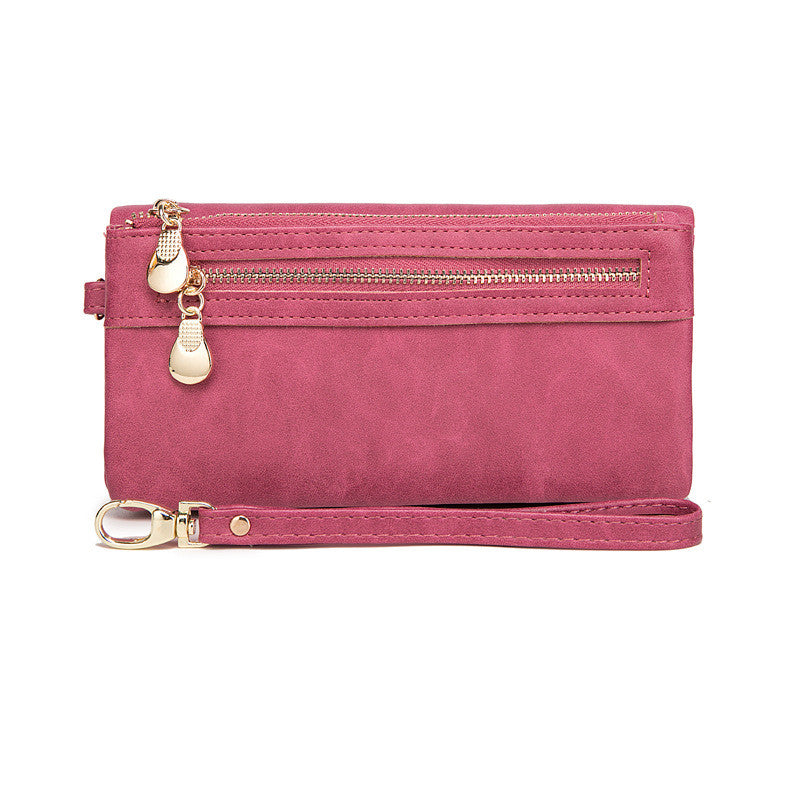 2021 new PU Ms. long purse female Korean retro Handbag Purse Hand bag one generation
