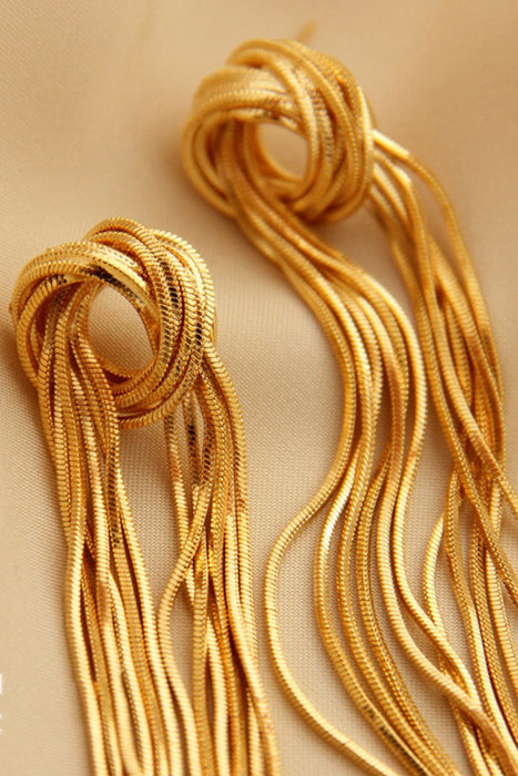 18K Gold Plated Fringe Earrings