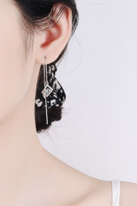 2 Carat Moissanite 925 Sterling Silver Threader Earrings