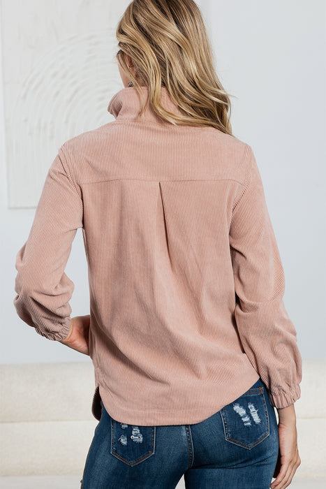 Zip-Up Long Sleeve Sweatshirt