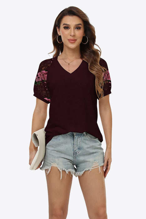 Short Sleeve V-Neck Tee