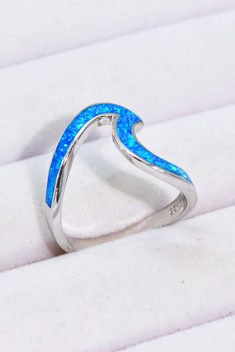 Opal Contrast 925 Sterling Silver Ring